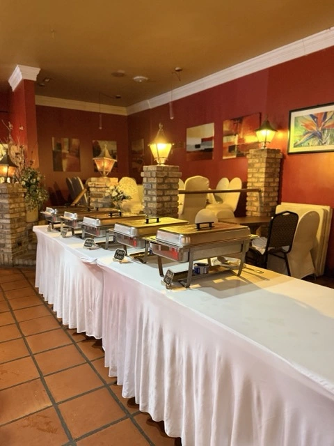 Filipino buffet catering in Winnipeg — Couple Chef event spread